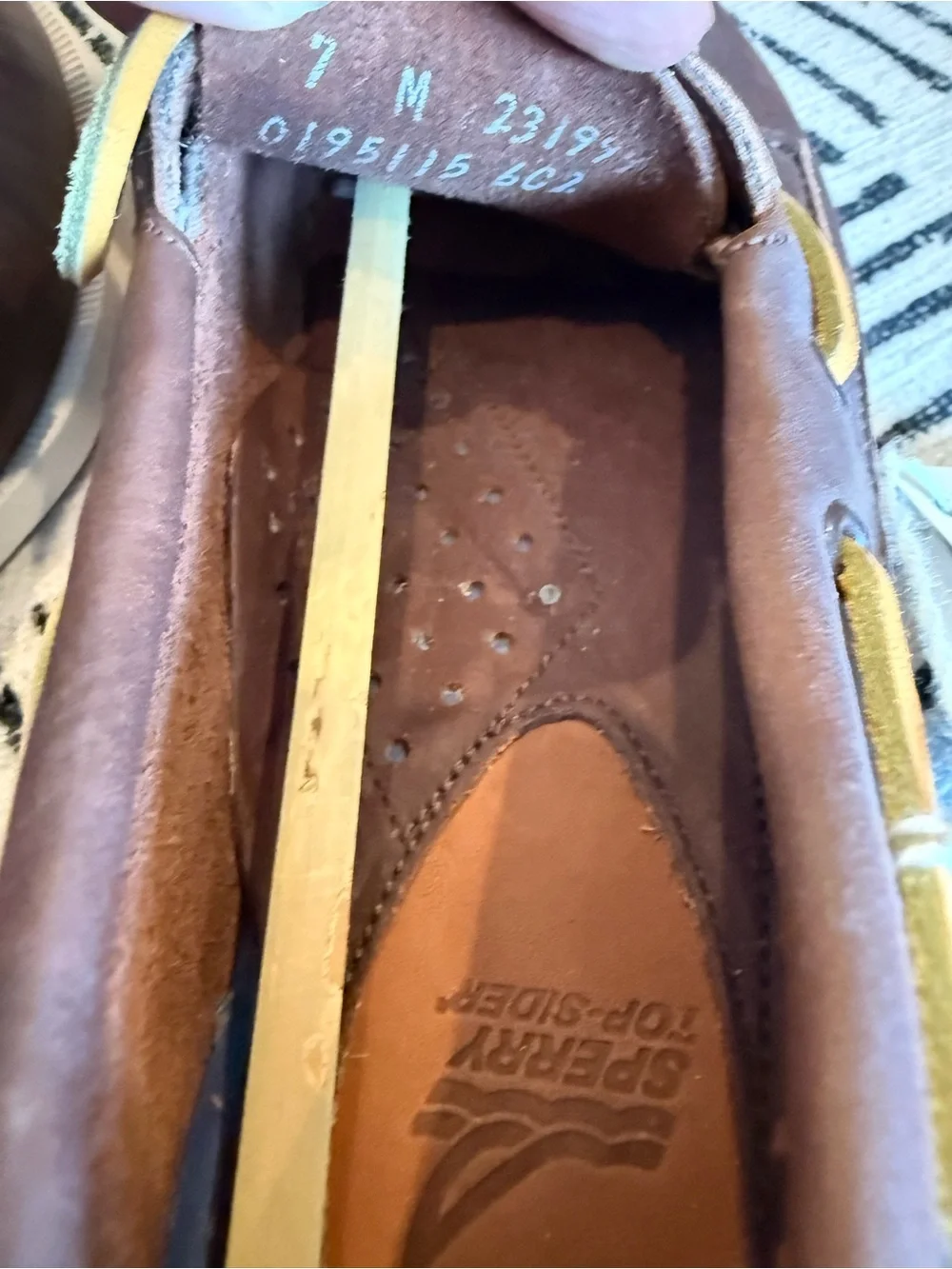 Vintage Sperry Top-Sider Authentic Original Men's 7M Brown Leather Deadstock NIB